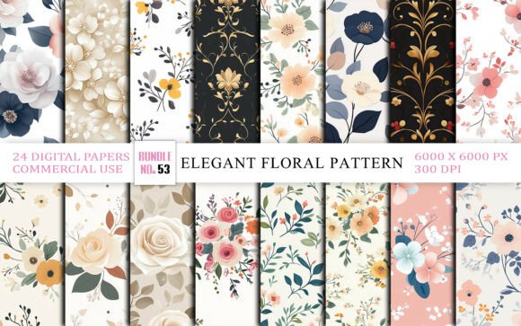 Download Elegant Floral Seamless Pattern Digital - Premium Resources
